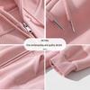 2025 New Korean Style Pink Hooded Sweatshirt & Cardigan for Women - Lightweight, Loose-fit for Early Autumn/Spring