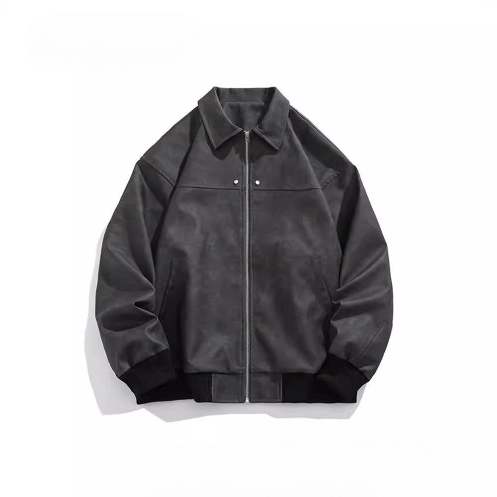 

Ретро кожаная куртка с лацканами для осени, куртка для мужчин, высококачественная замшевая куртка для пары Майяр 3XL