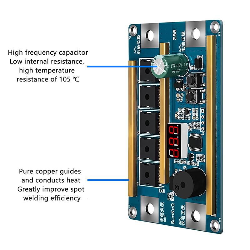 Spot Welder 12V 18650 Lithium Battery Energy Storage Spot Welding Machine Pcb Circuit Board Portable Soldering Equipment Diy Kit
