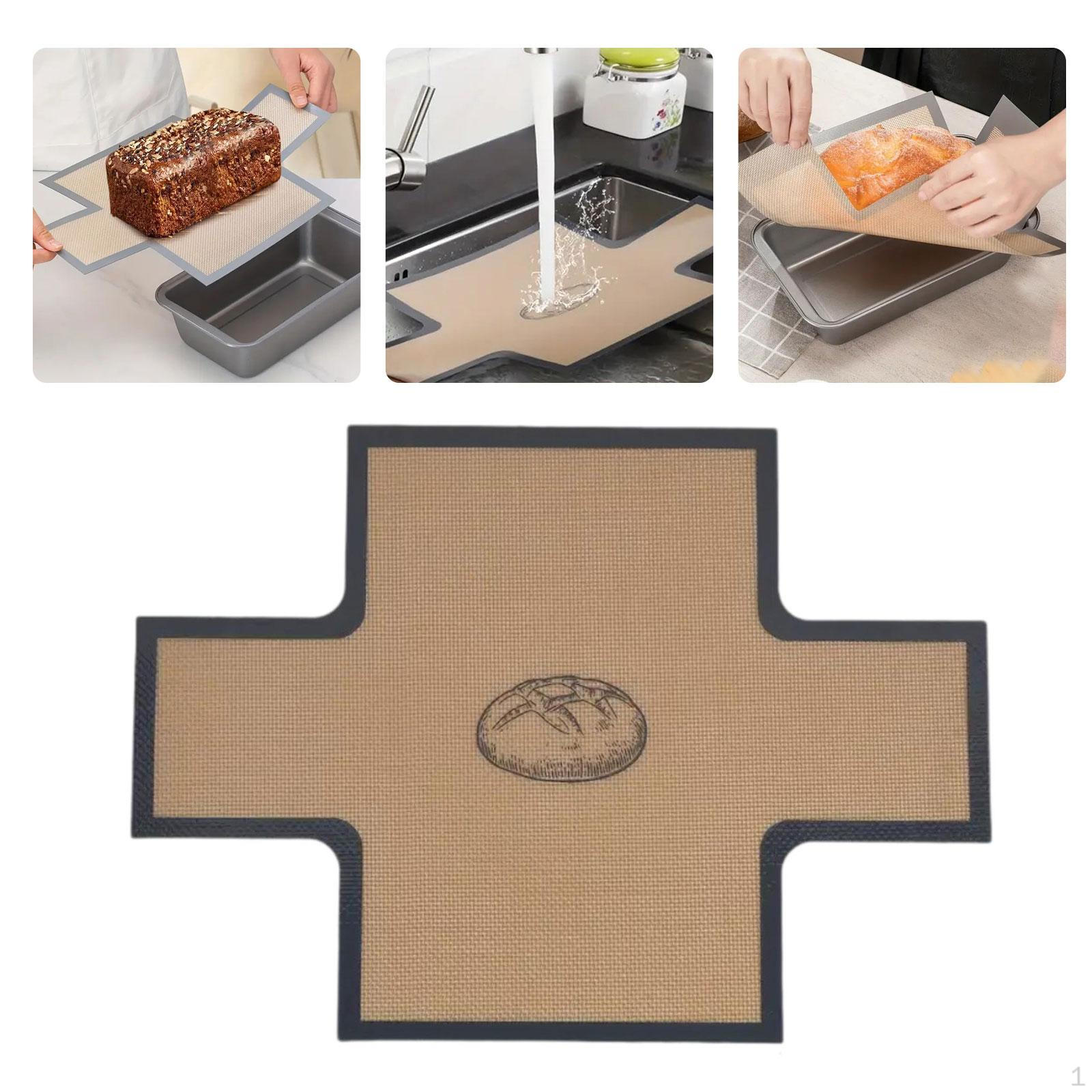 

Silicone Baking Mat Bread Loaf Pan Liner Heat Resistant Reusable Oven Sheet for Pastry сірий колір