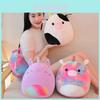 Cute Unicorn Plush Toy Bat Pillow For Kids Rainbow Pig Cat Cow And Bat Designs 35cm
