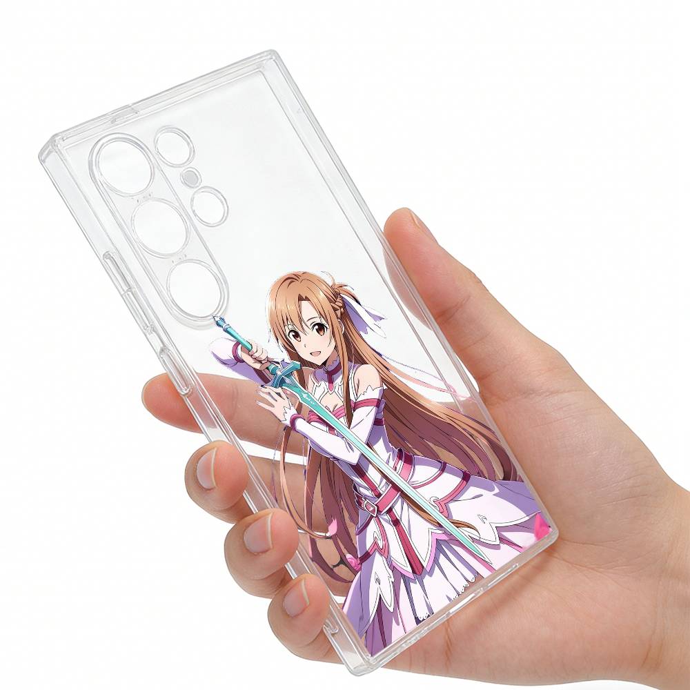 

K-Kirto Sword-AO Asuna Phone Case For Samsung S25,S24,S21,S22,S23,S20,Ultra,Plus,lite,fe,5G Transparent Cover Samsung S20ULTRA5G