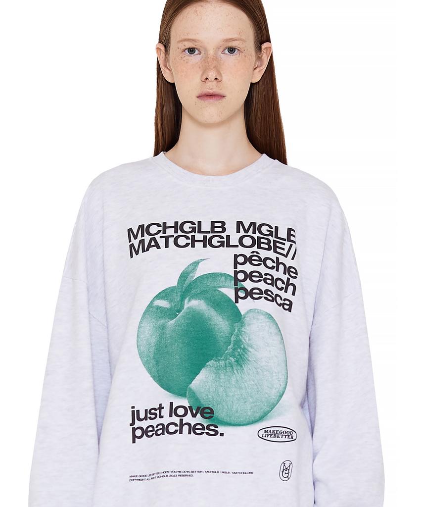 MATCHGLOBE Peach Sweatshirt (Light Melange)