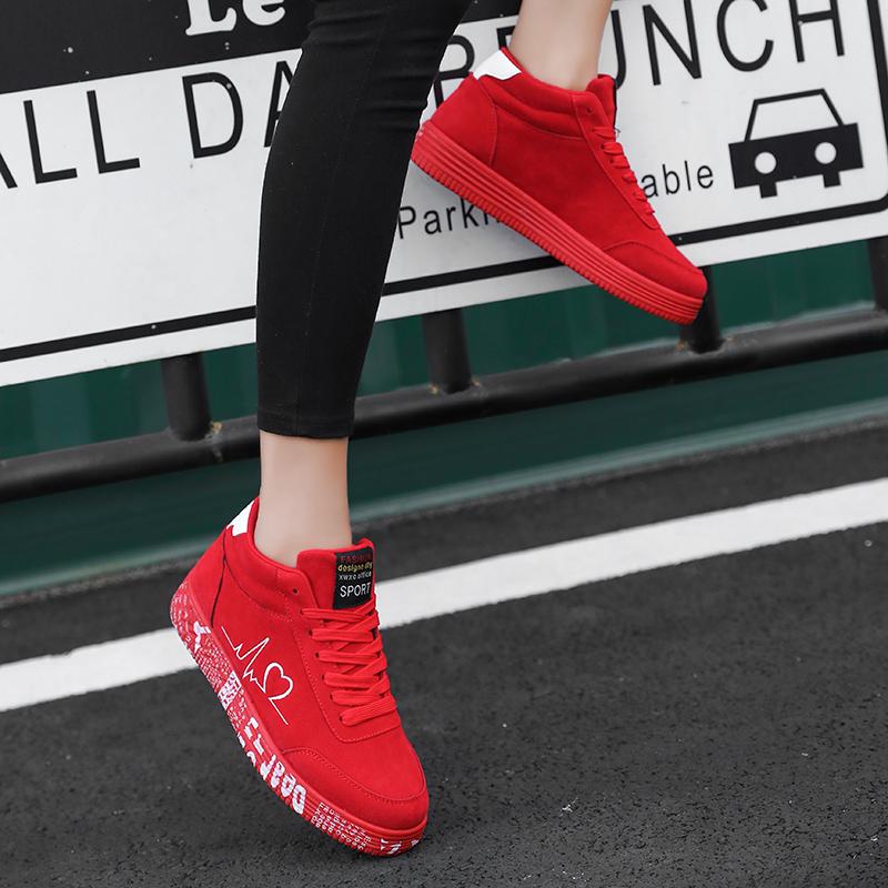 Modische Paarschuhe mit Schnürung für Damen, Plateau-Sneakers, lässige vulkanisierte Schuhe für Männer