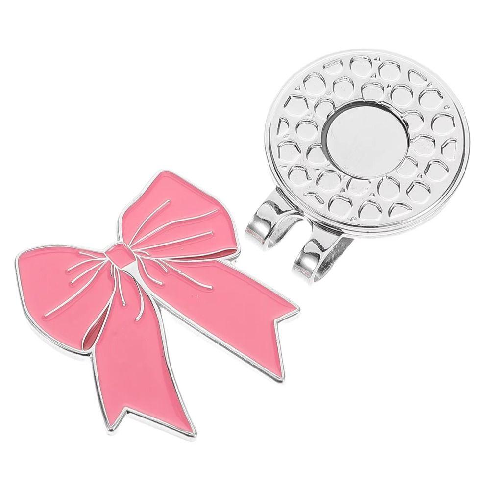 Bowknot Golf Cap Clip Pink Ribbon Golf Hat Marker Outdoor Sports Golf Ball Mark Golf Enthusiasts