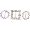 BESTOYARD Scarf Ring 3Pcs 80s Party Tee Shirt Clips Pearl Rhinestone T Shirt Scarf Clip Ring Buckles Waistband Neckerchief Clip Rings for Clothing