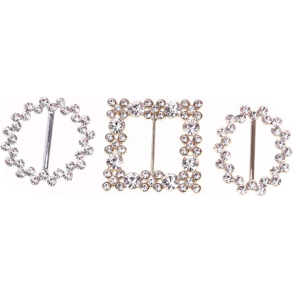 BESTOYARD Scarf Ring 3Pcs 80s Party Tee Shirt Clips Pearl Rhinestone T Shirt Scarf Clip Ring Buckles Waistband Neckerchief Clip Rings for Clothing