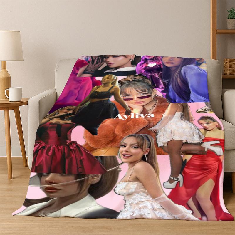 3D Ayliva Lieb Pop Singer  Flannel Blanket Soft Warm Blanket Throw Blanket for Bedroom Living Room Bed Travel Picnic Gift kids