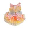 Dog Princess Dress Thin Cat Rainbow Butterfly Skirt Summer Girl Puppy Lace Tutu Dress for Small Medium Dogs Cats