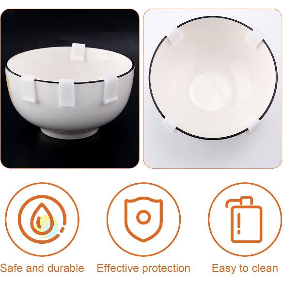 12pcs Dutch Oven Lid Protector Clips, Silicone Cookware Protector Clips Pot Lid Flexible Bumpers Lifter Accessories for Stacking Pan and Display of