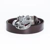 Men's Retro Cowhide Leather Belt with 3D Eagle Buckle - Fashionable and Stylish Trousers Accessory