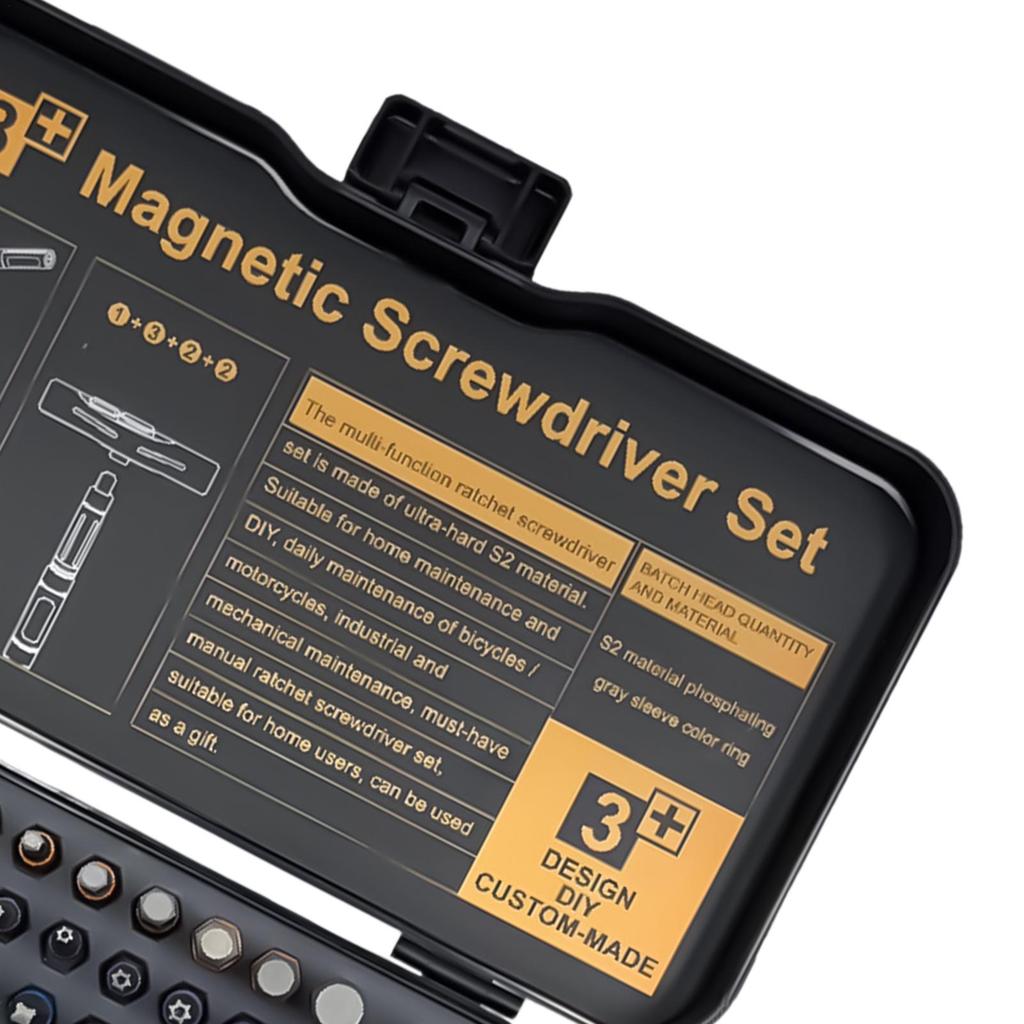 Magnetic Ratchet Screwdriver Set 66-in-1 Precise T-Handle Tool Kit Ratcheting Screwdriver Kit For Home Garage Workshop