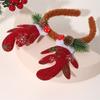 Mistletoe Fashionable Antler Head Hoop Eye-catching Hair Ornament Hair Styling Tool for Children Adults Photo Props
