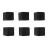 6PCS Blank Dice Cubes DIY Unfinished Dice Blocks Teaching Party Puzzle 6 Sided Dice Plastic Cubes Black