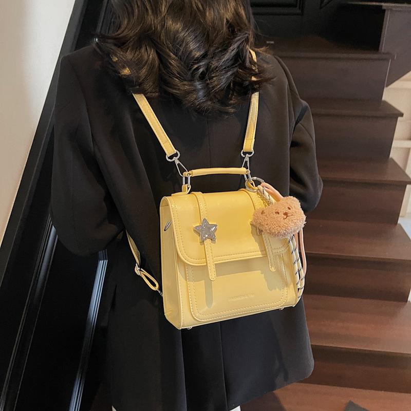 Fashion Splicing Handbag Women's New Class Commuting Large-capacity Multi-functional Backpack