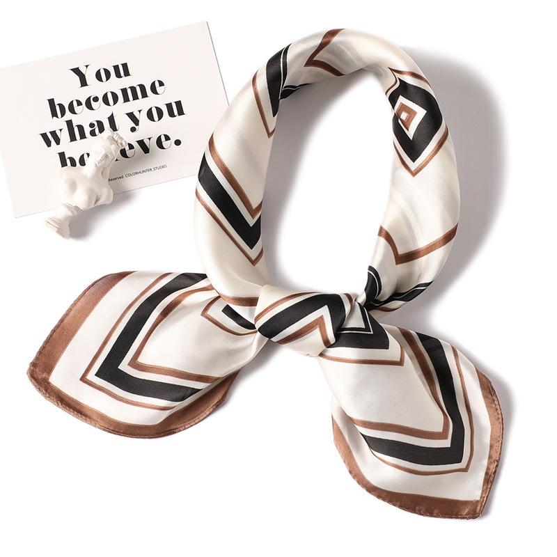 Spring And Summer Small Square Plaid Scarf 70Cm Decorative Simple Printed Square Scarf Checkerboard Women S Scarf