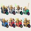 Movie Action Gold Mini Figures With Motorcycle Building Blocks Toys Bricks Model Boys Kids Christmas Gifts