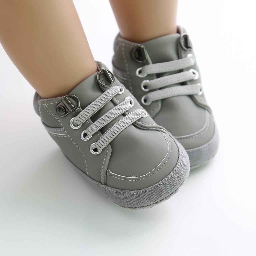Newborn Baby Shoes Infant Toddler Boy Comfort Soft-Sole PU Flat High-top Anti-slip Baby Accessories Sneaker Moccasins