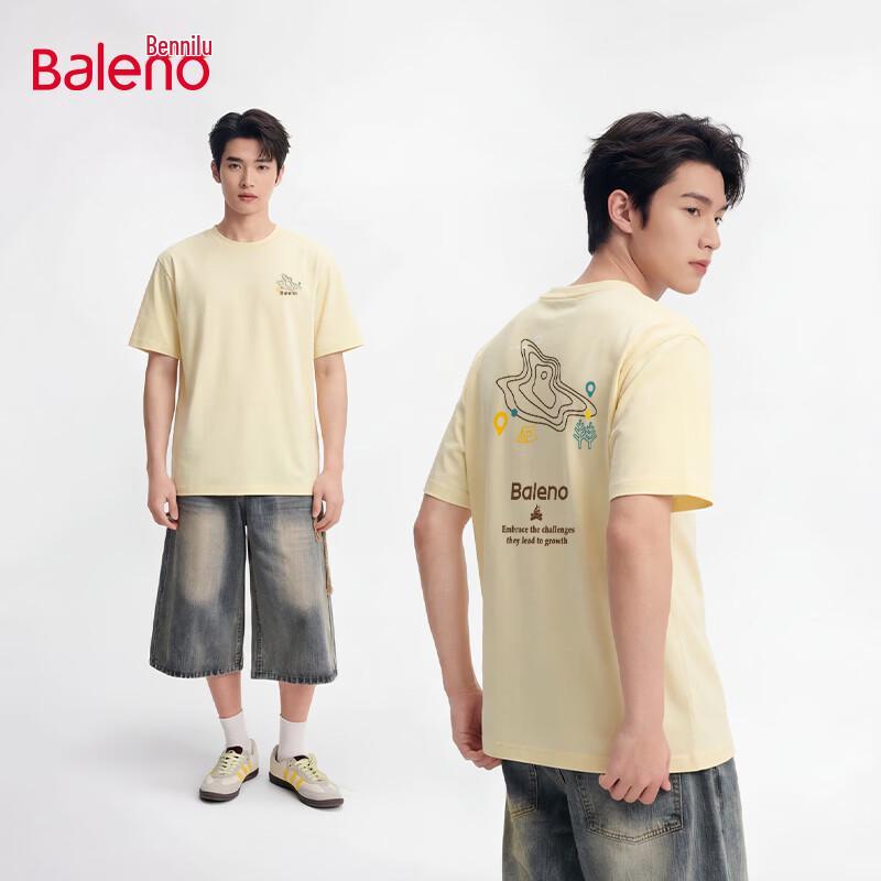 Baleno Men s Heavyweight Pure Cotton Short Sleeve T-Shirt 2XL