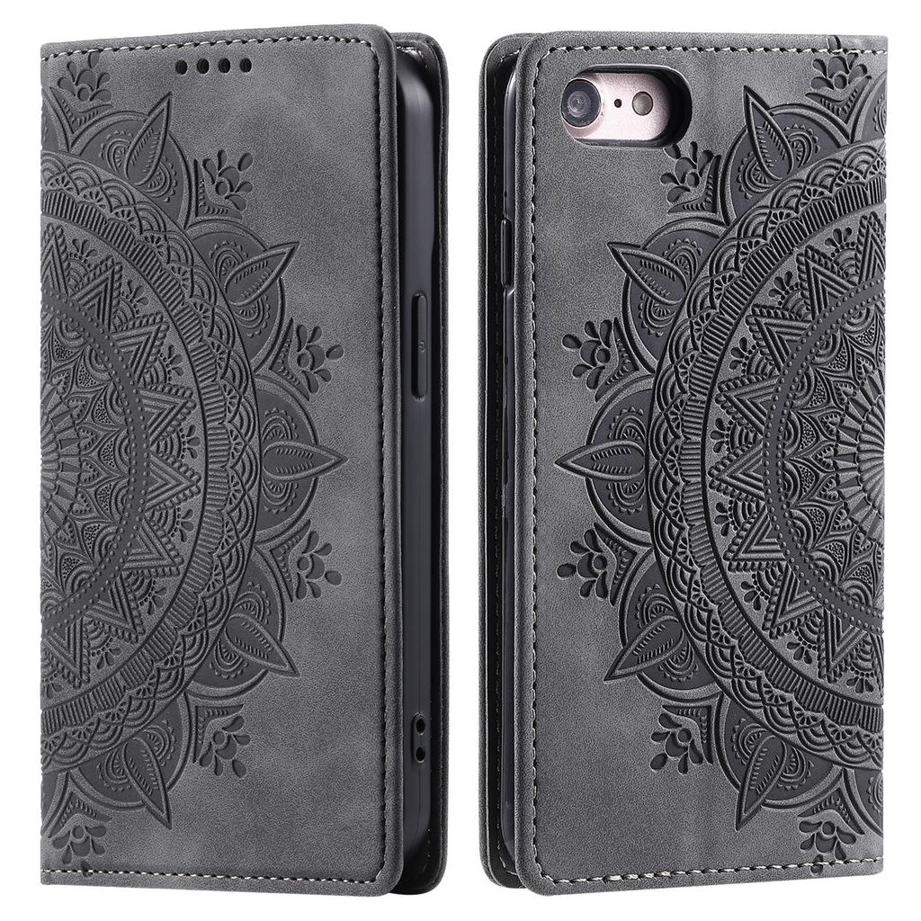 Style-010 For iPhone 16e Case Magnetic Closing Leather Phone Cover Pattern Imprinted