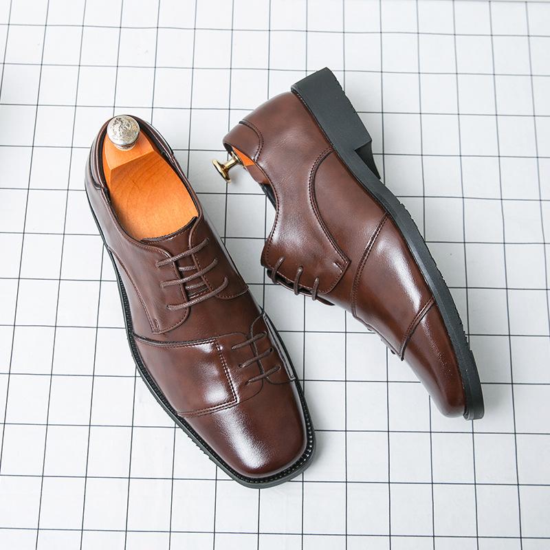 

Мужские туфли большого размера с квадратным носком, кожаные туфли, модные новые мужские деловые туфли, модные свадебные туфли 48