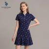 Damen-Poloshirt-Midikleid mit kurzen Ärmeln