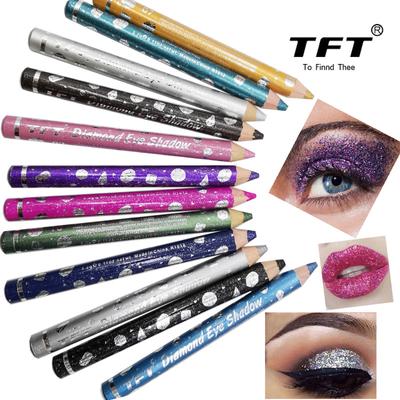 Cosmetici per il trucco degli occhi con ombretti colorati con pigmenti glitterati impermeabili a lunga durata