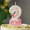 Cute Glitter Pony Number Candles for Children's Birthday Cakes