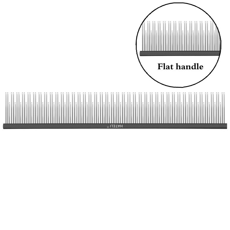 22cm Metal Pet Comb Cat Dog Hair Grooming Stainless Steel Comb Removes Loose Hair Tangles Professional Dog Grooming Supplies