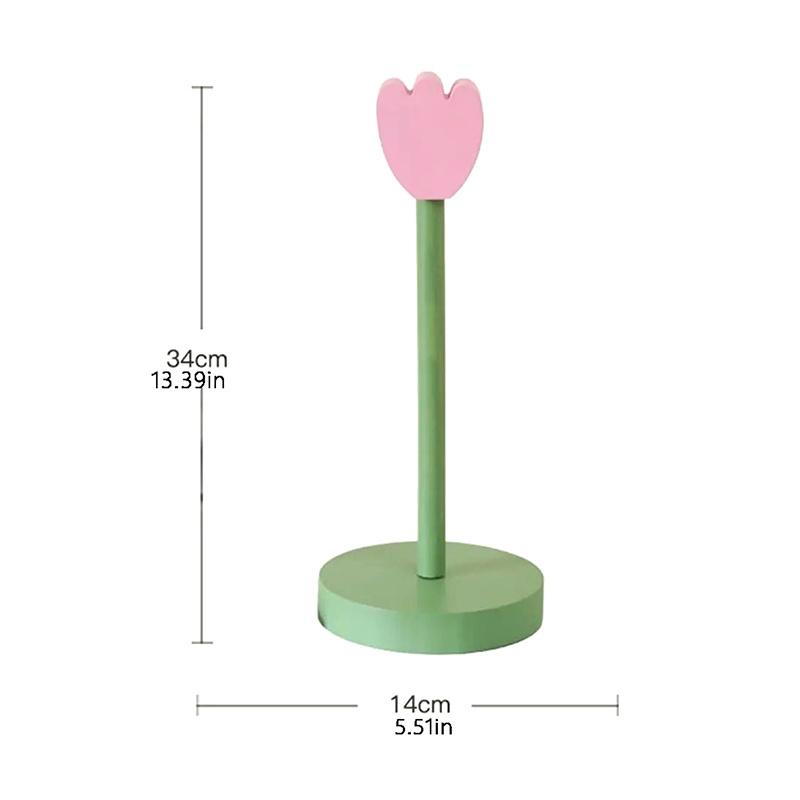 1 pezzo Nuovo Creativo Pratico Cucina Casa Forma Fiore Legno Senza Foratura Rotolo Carta Asciugamani Carta Portaoggetti