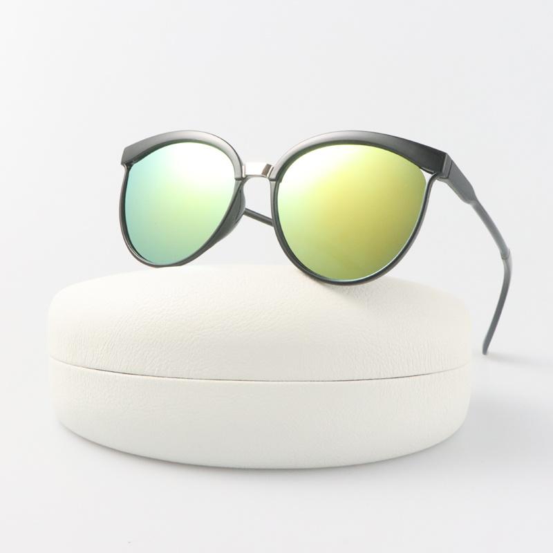 Round Cat Eye Sunglasses Woman Brand Designer Vintage Sun Glasses Female Fashion Shades Multicolor Big Frame
