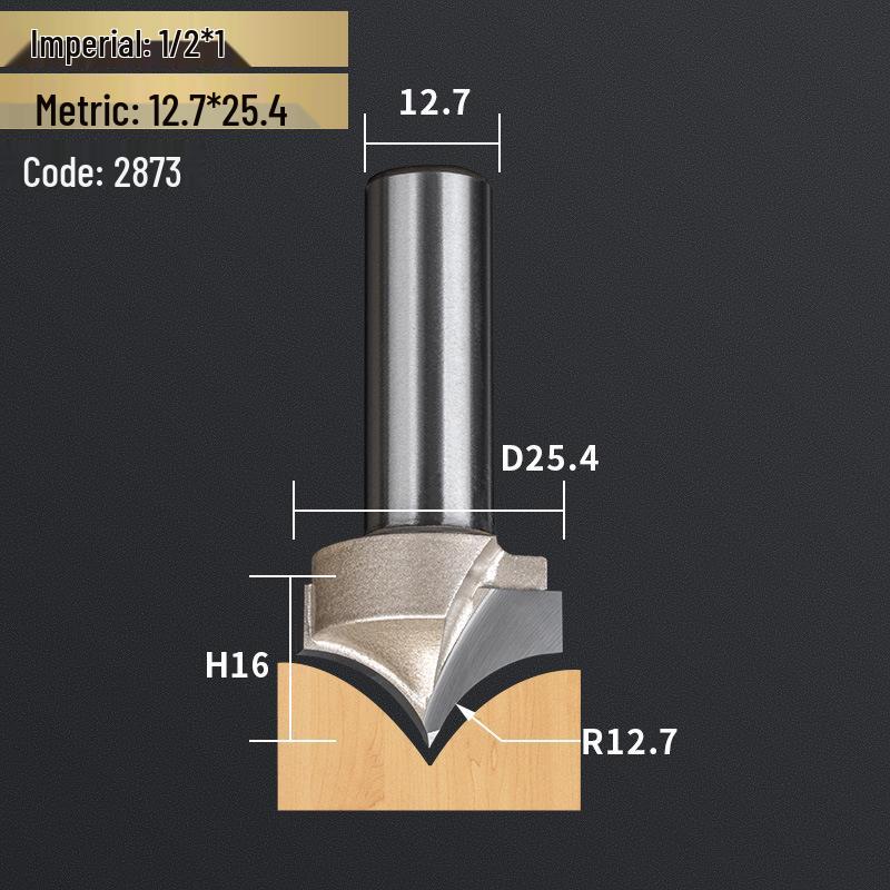 Professionelles 1/2" Schaft Wolframstahl Spitzschnitzmesser & 1/4" Schaft Trimmer Fräser für Holzbearbeitung