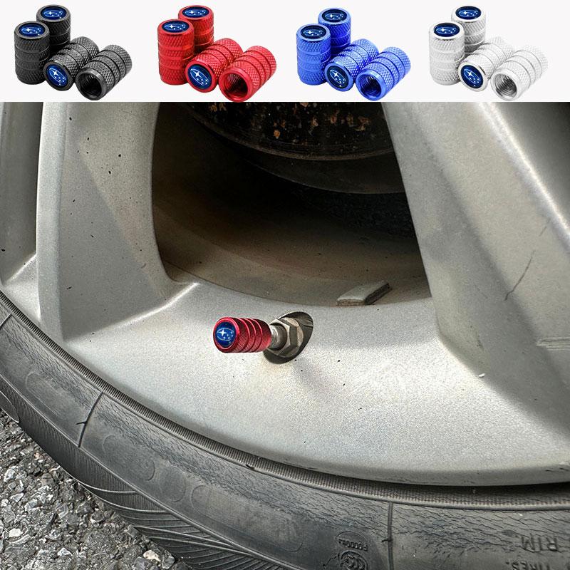 Car Valve Cap Decorative Dustproof Tire Valve Stem Caps For Subaru Legacy LEVORG WRX Outback XV Forester Ascent Exiga SOLTERRA PP333