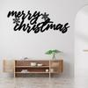 3D Merry Christmas Metal Wall Art Home Decor