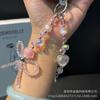 Ins Feng Shui Rhinestone Heart Phone Chain Crystal Bowknot Phone Chain Handmade Beaded Chain Rope New Anti-Lost Rope