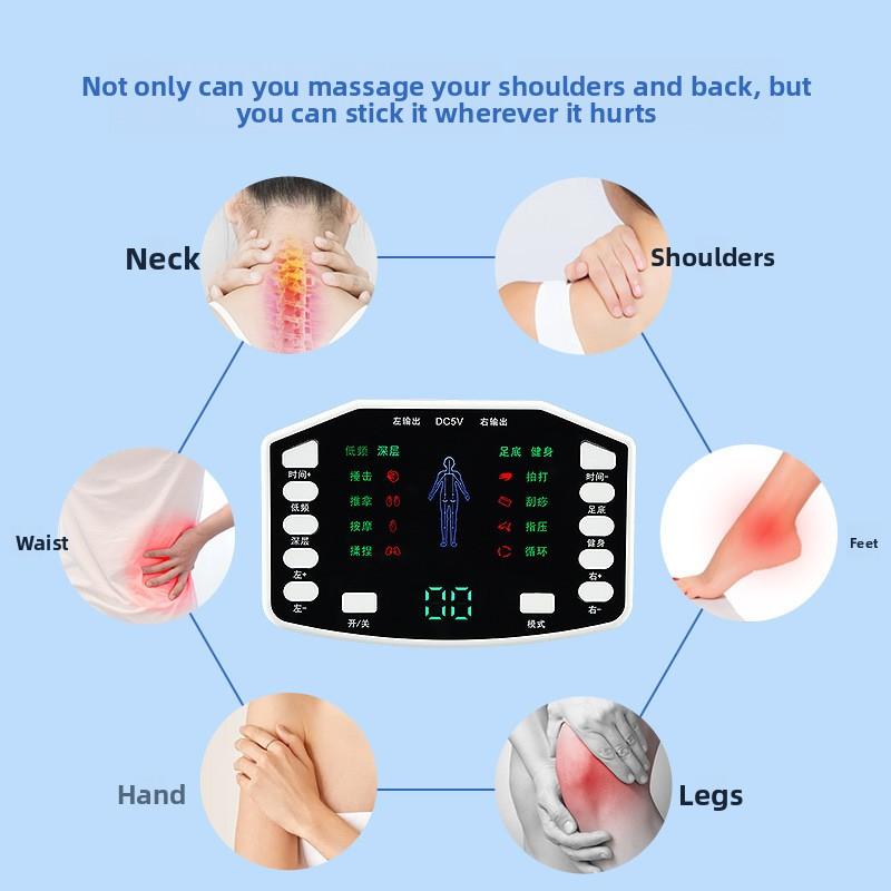 Charging Pulse Massager Household Medium and Low Frequency Physiotherapy Device Whole Body Meridian Electrotherapy Device