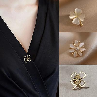 Mode-Broschen-Set, Blumen-Bogen-Broschen für Damen, Metall, blendfreie Anstecknadel, feste Kleidungsnadeln, Pullover, Mantel, Kleidungszubehör