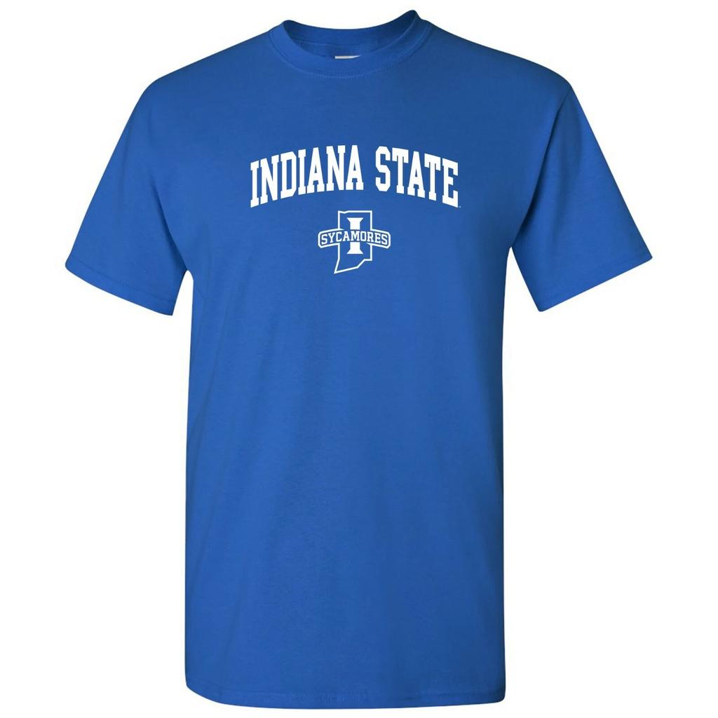 Indiana State Sycamores Arch Logo Licensed T-Shirt - Royal