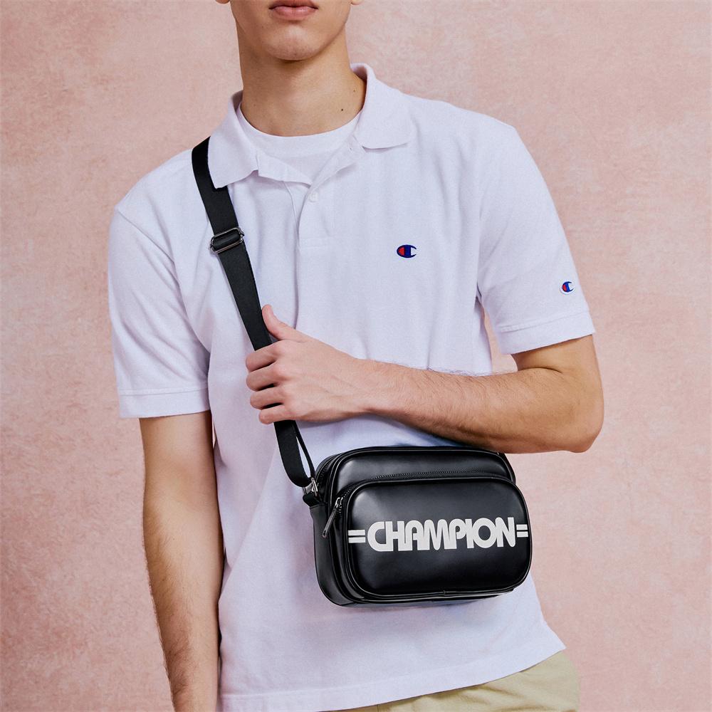 New Champion Fabric Shoulder Bag Unisex Gray Black/Black U4CACPU15