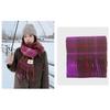 High-End Vivienne Westwood Wool Cashmere Plaid Snood Scarf for Women