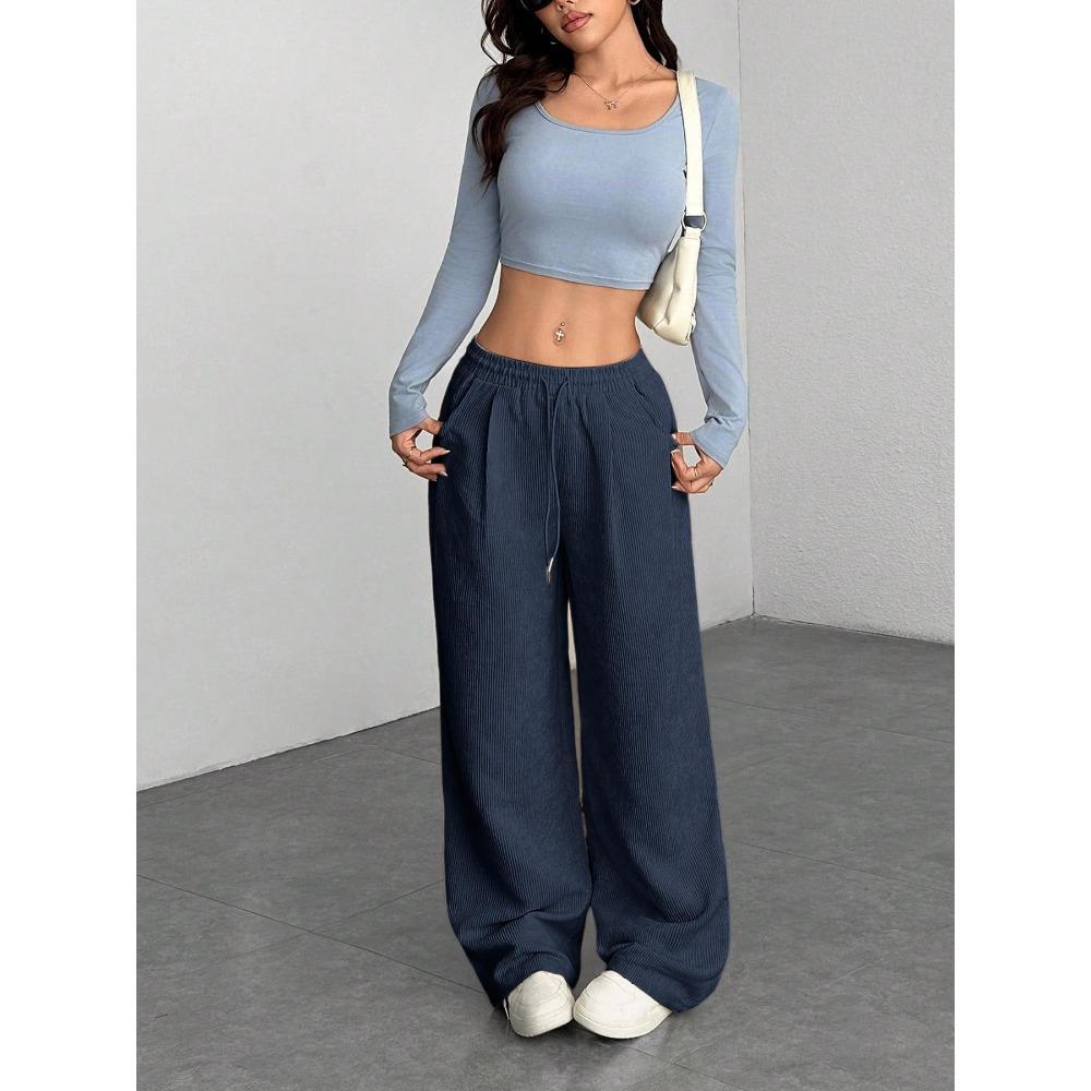 Fall New Style Corduroy Wide-leg Pants for Women - Loose-fitting, Slimming and Soft-feeling Casual Pants