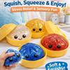 Steamed Bun Squeeze Toy Simulation Bao Stress Relief Fidget Toy with Beads Sparkles Soft Squishy Sensory Decompression Accessory