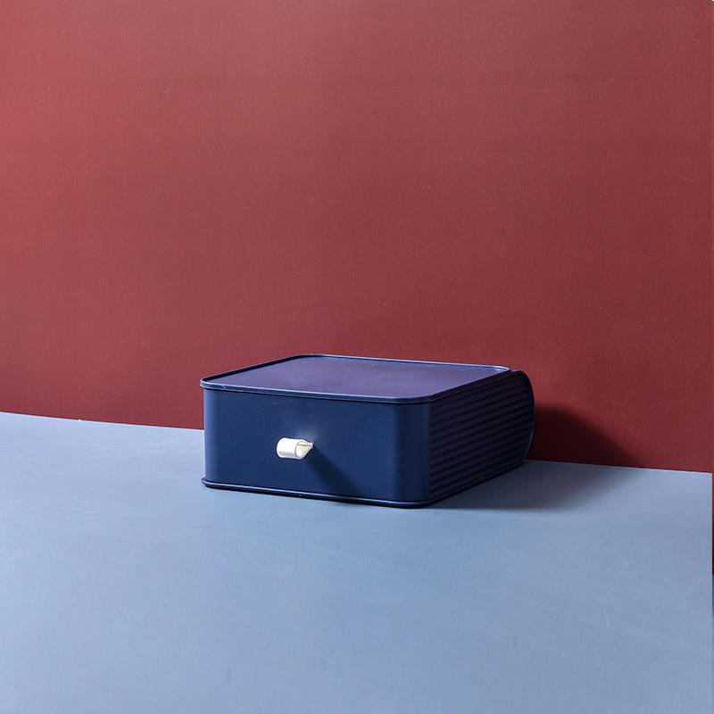 

Настольный ящик для хранения вещей, ящик для хранения косметики, офисный стол, организует хранение, шкаф для хранения темно-синий