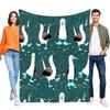 Boho Coastal Birds Decke Weiche Flanell-Kuscheldecke Leicht für Heimdeko, Gemütliche Sofadecke, Ideales Geburtstagsgeschenk für Natur
