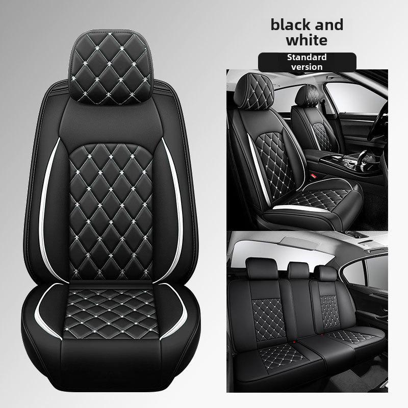 

2022 Crown Universal Leather Car Seat Cushion with Diamond Pattern - All Season, Full Coverage Universal