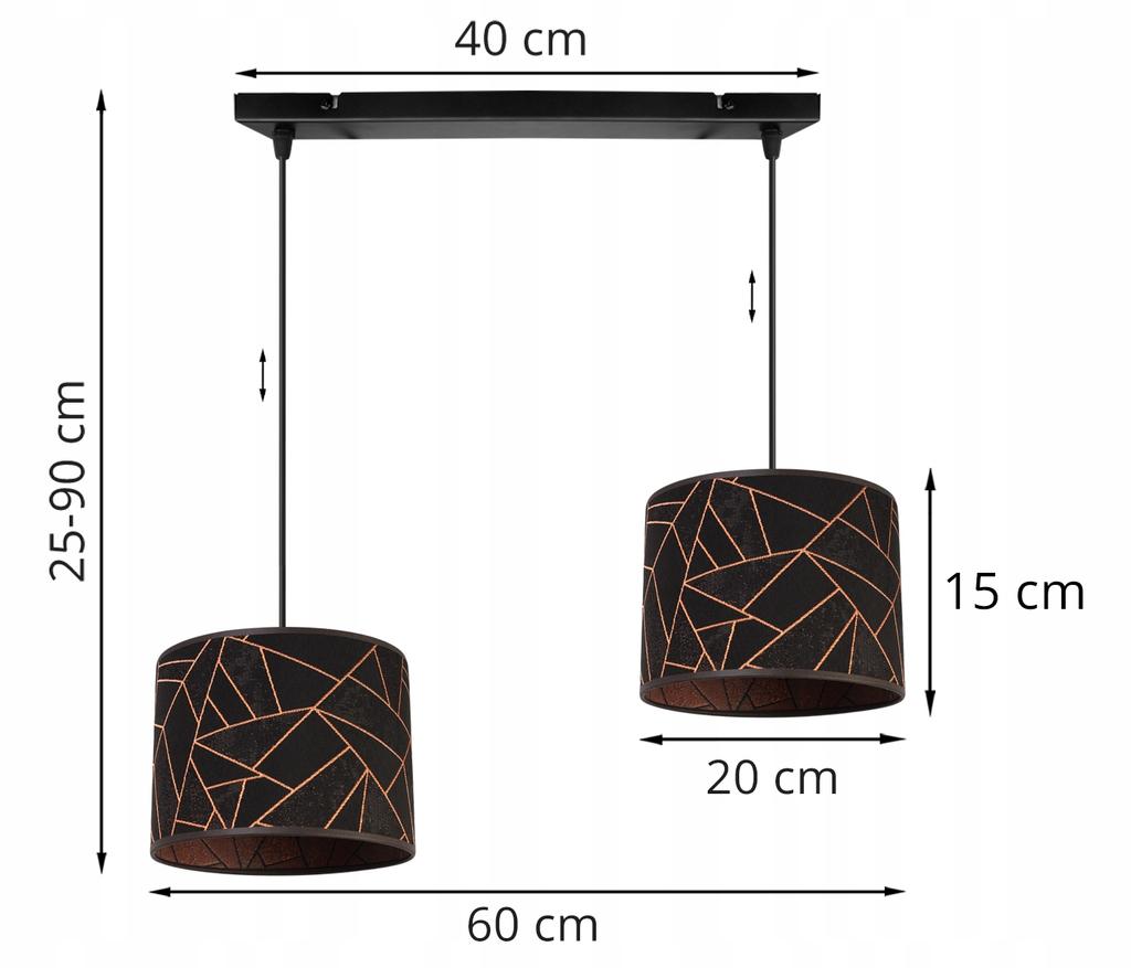 Hanging Lamp, Ceiling Chandelier, Lampshade, Pattern, Copper