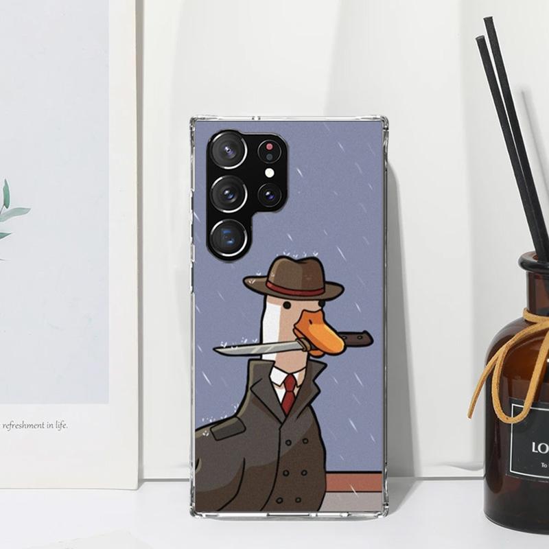 Cartoon Cute Goose Game Phone Case For Samsung Galaxy S25 S24 S23 S22 Ultra S21 FE S20 Plus S10 + S10E Art Fundas Back Cover S24