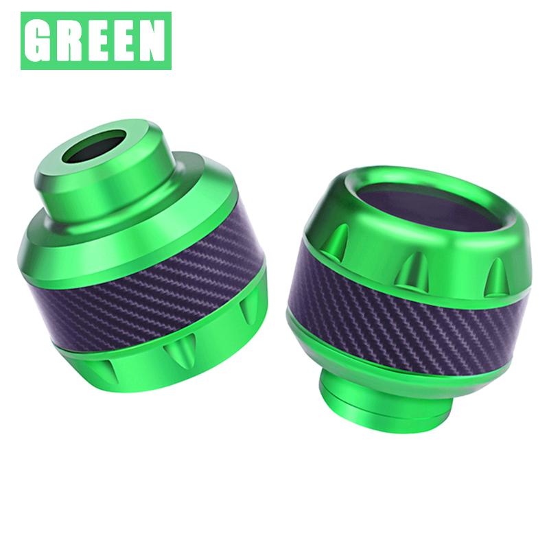 

2 ШТ Универсальный Слайдер Рамы Для Мотоцикла Передние Чашки Мотоциклы Защита от Падения Взрывозащищенный Карбоновый Мотоцикл Скутер зелёный