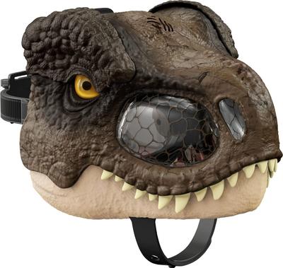 Mattel Jurassic World New Ruler Sound Mask Dinosaur Toy Headgear Party Supplies for and New Parties Ages GWD71 & Action! T-Rex Christmas, Year-End