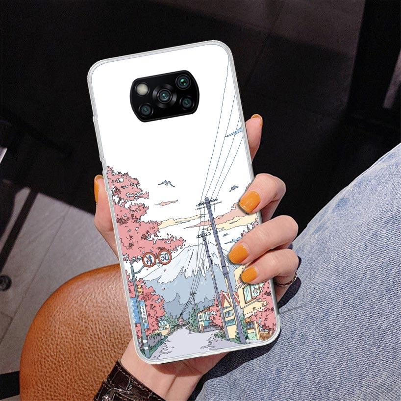 Anime Aesthetic Scenery Phnoe Case for Xiaomi Poco X5 X6 X7 Pro X4 Gt F7 Ultra M8 M7 Redmi 15C 15 13C 13 12C 12 Unique Cover Coq